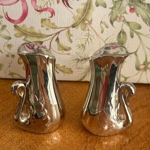 Silver Plated Swan Salt & Pepper Shakers – Vintage Style Table Decor